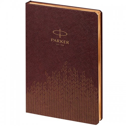 Ежедневник недатированный коричневый c лого Parker