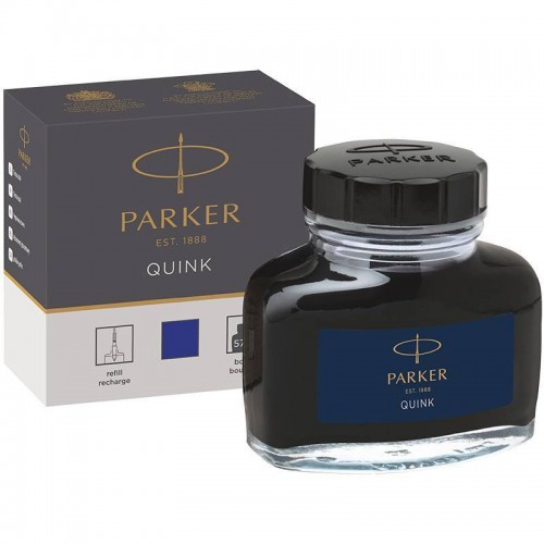 Темно-синие чернила во флаконе Parker (Паркер) Quink Bottle Blue/Black Ink
