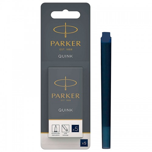 Темно-синие картриджи с чернилами Parker (Паркер) Long Blue ink 5 шт в блистере