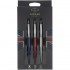 Набор Parker Jotter London Trio: гелевая ручка Red CT + шариковая ручка Blue CT + карандаш Stainless Steel CT и ежедневника триколор