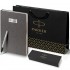 Набор Parker Jotter Stainless Steel CT из перьевой ручки и серого ежедневника