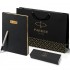 Набор Parker Jotter Stainless Steel GT из перьевой ручки и черного ежедневника недатированного