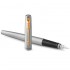 Набор Parker Jotter Stainless Steel GT из перьевой ручки и черного ежедневника
