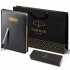 Набор Parker Jotter Stainless Steel GT из перьевой ручки и черного ежедневника
