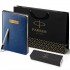 Набор Parker Jotter Stainless Steel GT из перьевой ручки и синего ежедневника недатированного