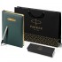 Набор Parker Jotter Stainless Steel GT из перьевой ручки и зеленого ежедневника недатированного