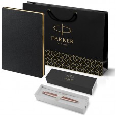 Набор Parker Jotter XL SE20 Monochrome Rose Gold из шариковой ручки и ежедневника черного цвета