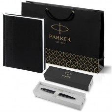 Набор Parker Jotter XL SE20 Monochrome Black из шариковой ручки и ежедневника черного цвета