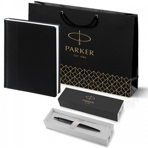 Набор Parker Jotter XL SE20 Monochrome Black из шариковой ручки и ежедневника черного цвета
