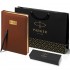 Набор Parker Jotter XL SE20 Monochrome Black из шариковой ручки и ежедневника коричневого цвета