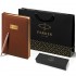 Набор Parker Jotter XL SE20 Monochrome Rose Gold из шариковой ручки и ежедневника коричневого цвета