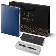 Набор Parker Jotter XL SE20 Monochrome Black из шариковой ручки и ежедневника синего цвета
