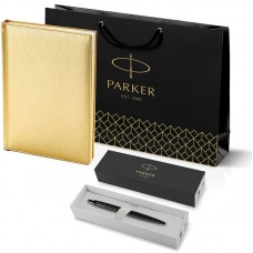 Набор Parker Jotter XL SE20 Monochrome Black из шариковой ручки и ежедневника золотистого цвета