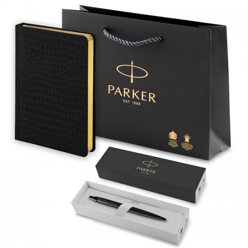 Набор Parker Jotter XL SE20 Monochrome Black из шариковой ручки и ежедневника черного цвета