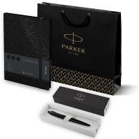 Набор Parker Jotter XL SE20 Monochrome Black из шариковой ручки и ежедневника черного цвета