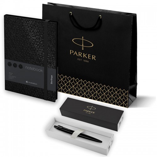 Набор Parker Jotter XL SE20 Monochrome Black из шариковой ручки и ежедневника черного цвета