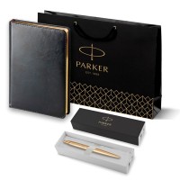 Набор Parker Jotter XL SE20 Monochrome Gold из шариковой ручки и ежедневника черного цвета