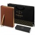 Набор Parker Jotter XL SE20 Monochrome Gold из шариковой ручки и ежедневника коричневого цвета