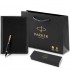 Набор Parker IM Metal Black GT из шариковой ручки и ежедневника недатированного черного цвета