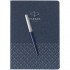 Набор Parker Jotter Royal Blue CT из перьевой ручки и ежедневника недатированного синего цвета