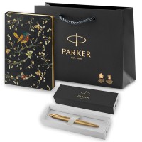 Набор Parker Jotter XL SE20 Monochrome Gold из шариковой ручки и ежедневника черного цвета