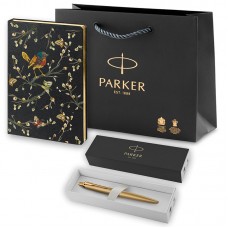 Набор Parker Jotter XL SE20 Monochrome Gold из шариковой ручки и ежедневника черного цвета