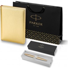 Набор Parker Jotter XL SE20 Monochrome Gold из шариковой ручки и ежедневника золотого цвета