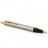 Набор Parker IM Brushed Metal GT из шариковой ручки и ежедневника коричневого цвета
