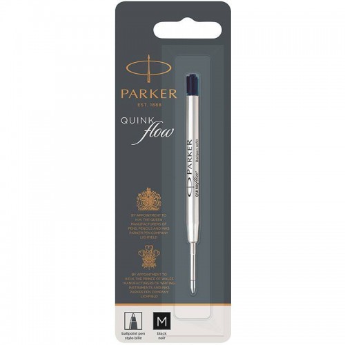 Чёрный шариковый стержень Parker Ball Pen Refill QuinkFlow Premium M Black